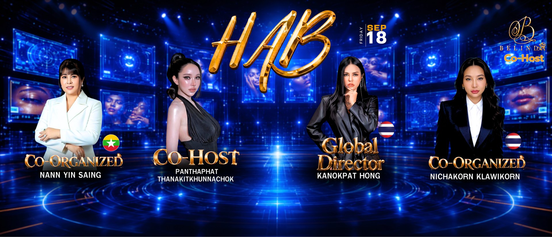 HAB Asia Beauty Championship 2026 — Co-Host, Global Director and Co-Organizers (18 September)