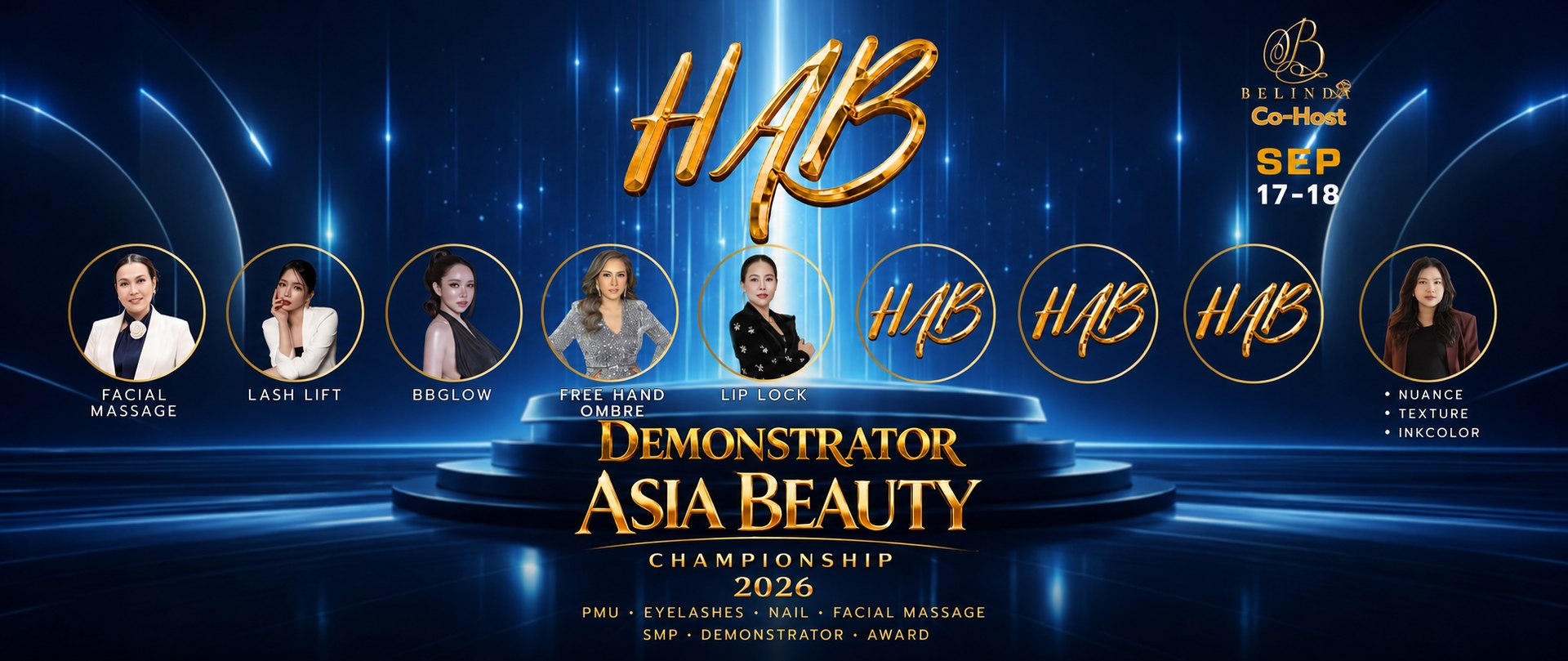 HAB Asia Beauty Championship 2026 — Demonstrators
