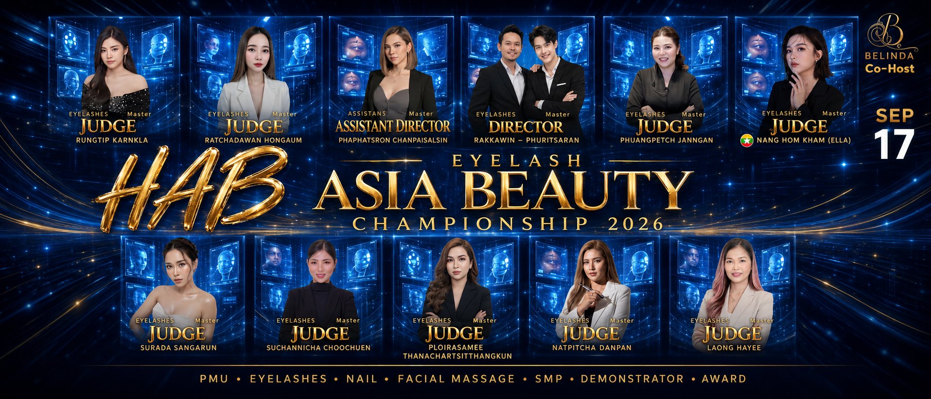 Eyelashes — HAB Asia Beauty Championship 2026 judges
