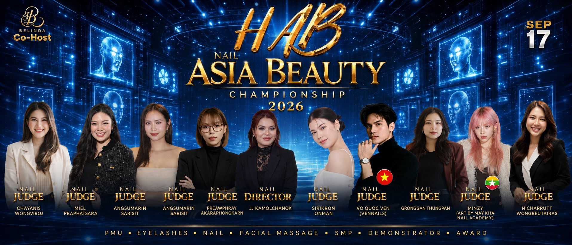 Nail — HAB Asia Beauty Championship 2026 judges