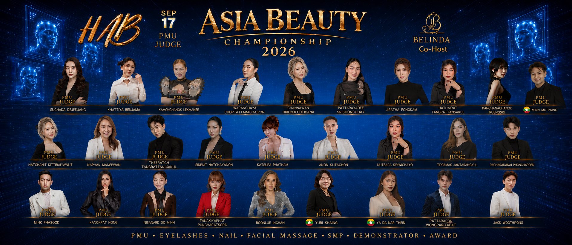 PMU — HAB Asia Beauty Championship 2026 judges