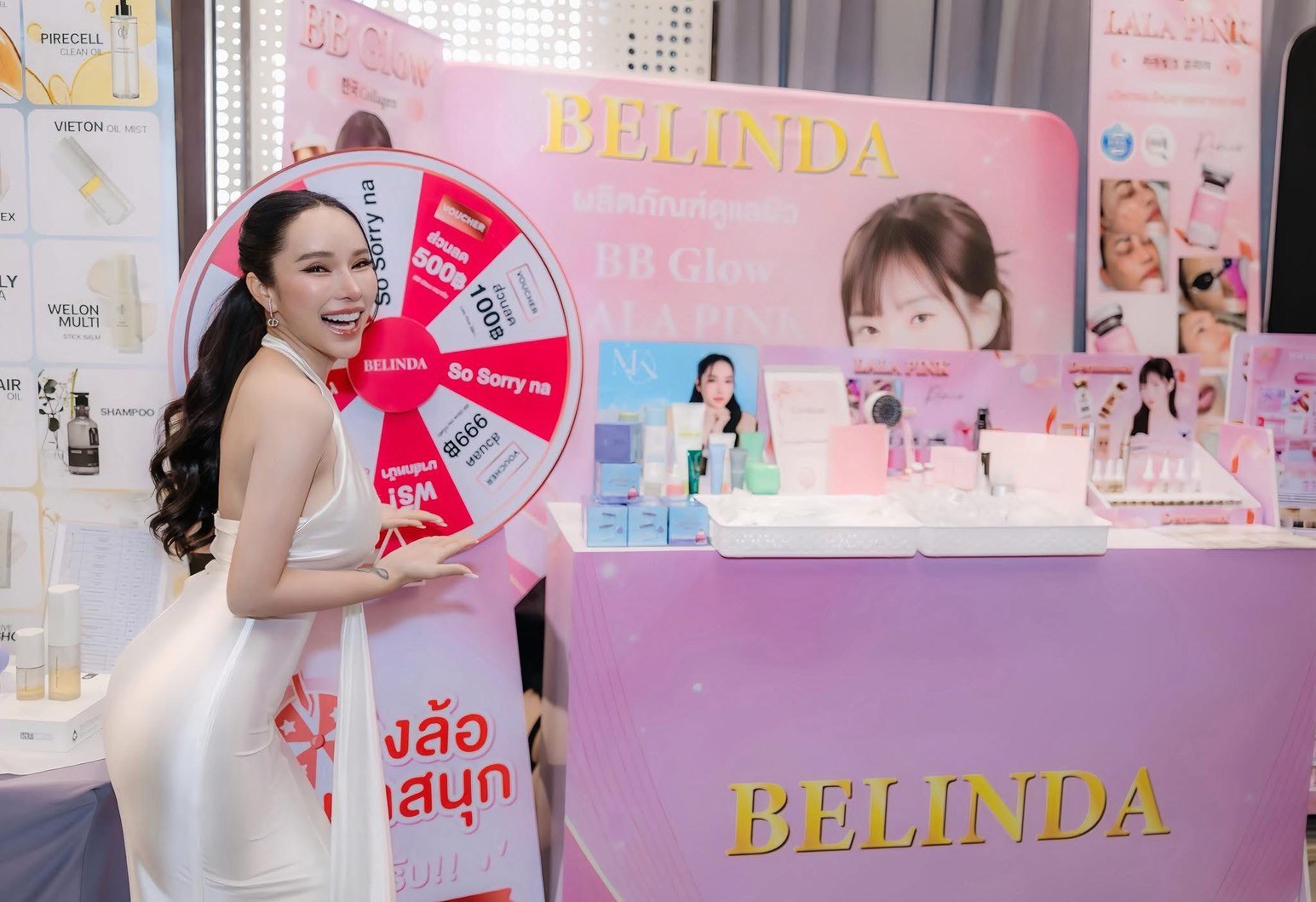 BELINDA Academy booth — BB Glow & LALA PINK